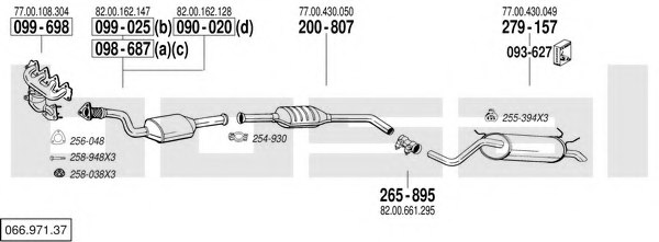 BOSAL 066.971.37 Exhaust System